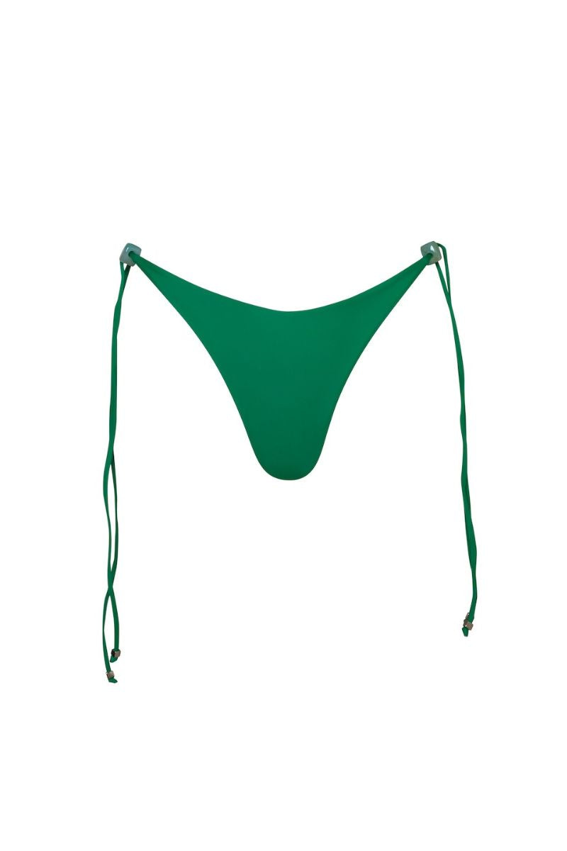 Baobab emerald green bikini bottom from the BARI BIKINI collection, stylish swimwear for beach or pool.