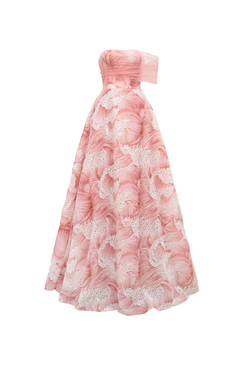 CLOUD TULLE GOWN IN PINK