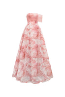 Pink cloud tulle gown by Tracy Studio featuring a flowing, elegant design with delicate tulle fabric.