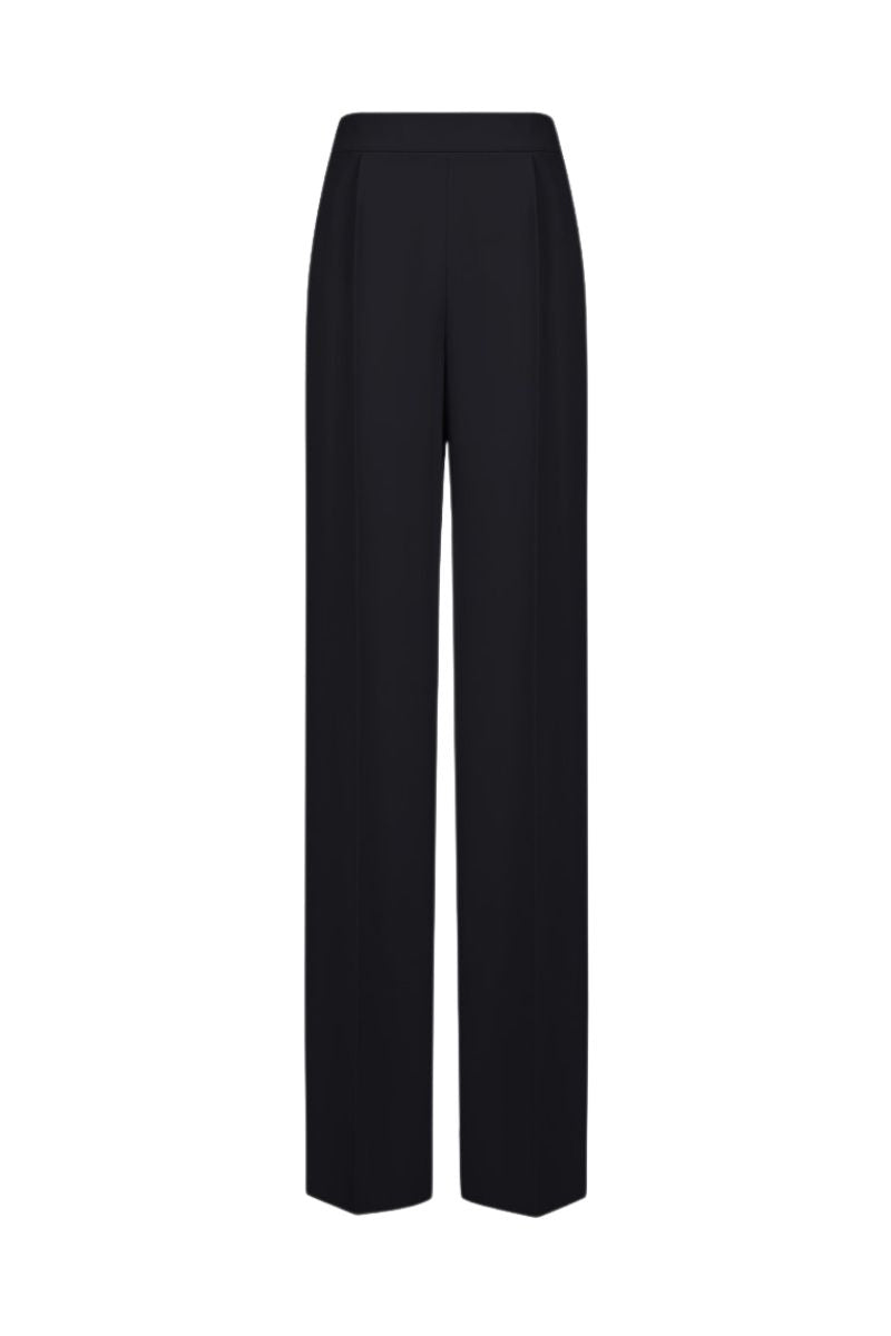 KENYA BLACK STRAIGHT WIDE LEG PANTS - CULT MIA