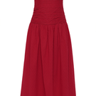 Summer Away Florence maxi dress in cherry with floral pattern, flowing fabric, and sleeveless design.