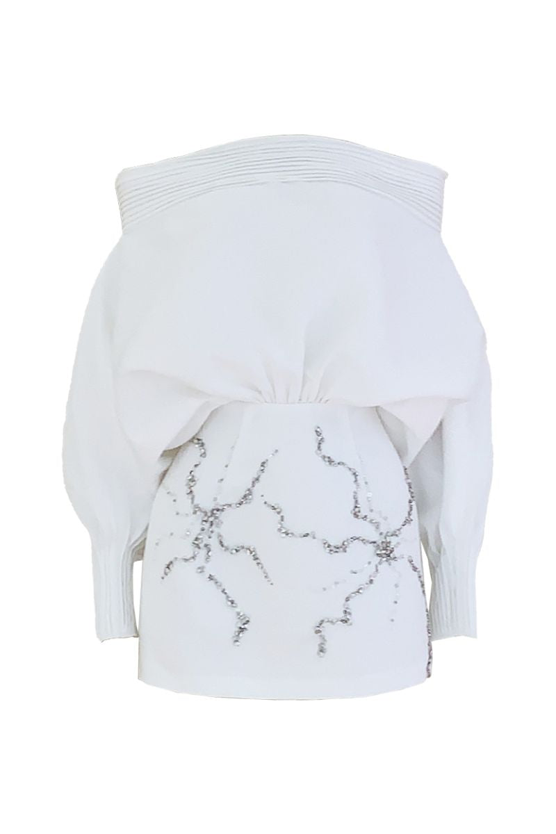 Ivory Grace mini dress by Do Long, fashionable sleeveless mini dress with a flowy silhouette, perfect for summer or casual wear.