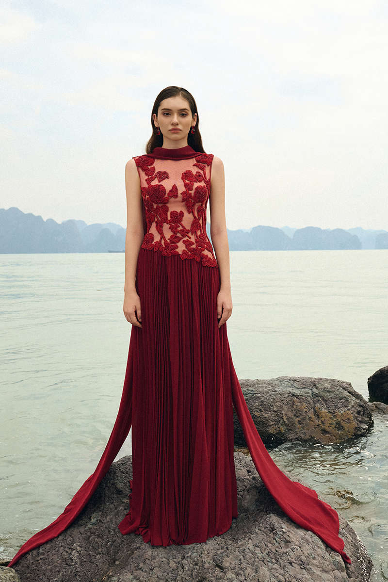 GRAINY CHIFFON GOWN - CULT MIA