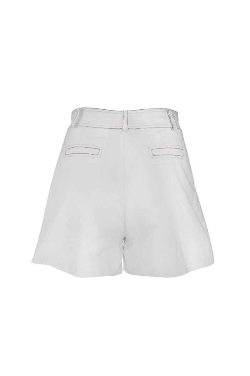 Estefania Honey Rose shorts with a soft pink color, lightweight fabric, and casual fit perfect for warm weather.