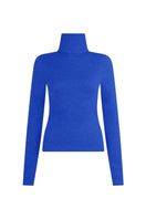 Blue long sleeve top by La Granni, featuring a fitted design and soft fabric, shown on a model in a casual indoor setting.