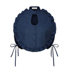 Dark blue Ellen Bib top by ANA + MARIA, shown with its stylish design and fabric details.