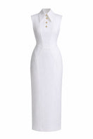 Keira Tong sleeveless shirt dress, maxi style, featuring a relaxed fit and lightweight fabric, perfect for casual summer wear.
