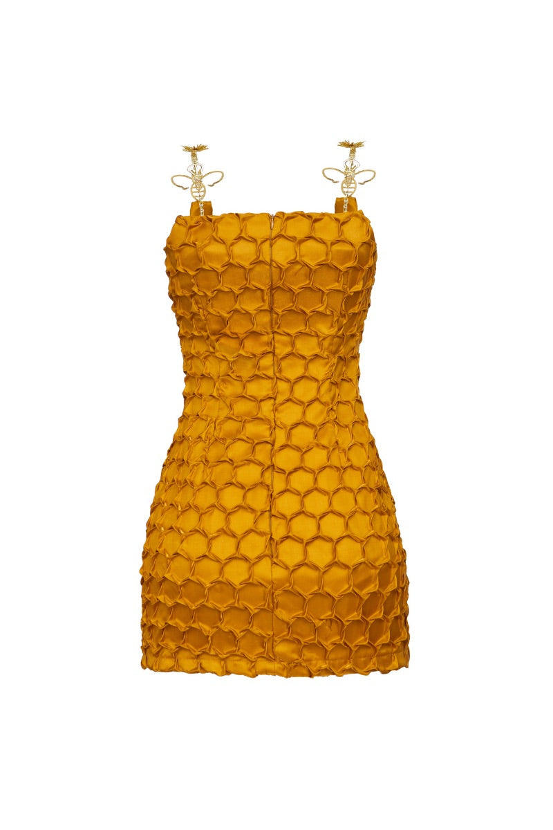 MUNA MINI DRESS IN GOLD - CULT MIA