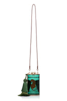 Waiwai Rio CANTIL GREEN JAGUAR shoulder bag with vibrant green fabric and jaguar print, featuring a sleek strap and modern design.