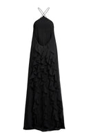 OvertheSea black maxi dress with flowing fabric and sleeveless design, perfect for elegant summer occasions.