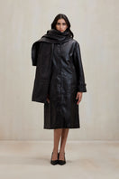 Deme By Gabriella black Cooper coat jacket with a tailored fit and stylish design, perfect for cold weather.