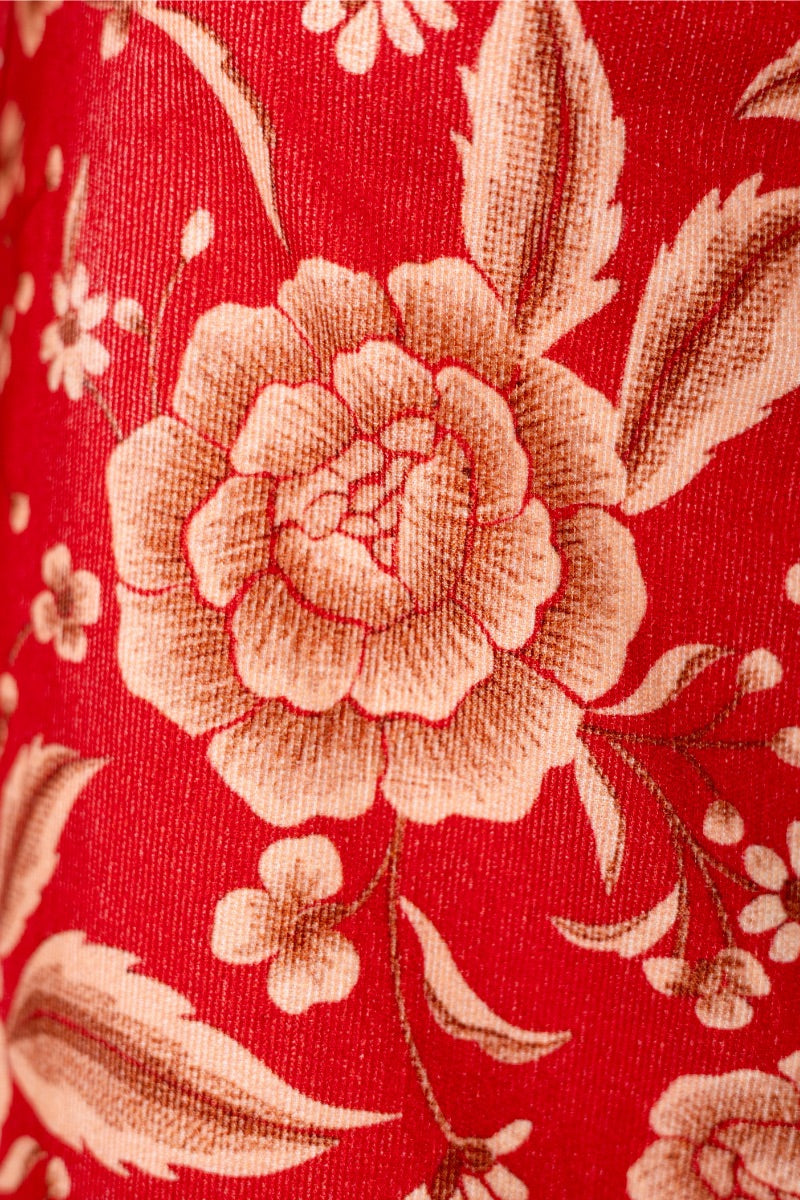 Red Raishma ESME shirt with a stylish fit, featuring a classic collar and button-down design.