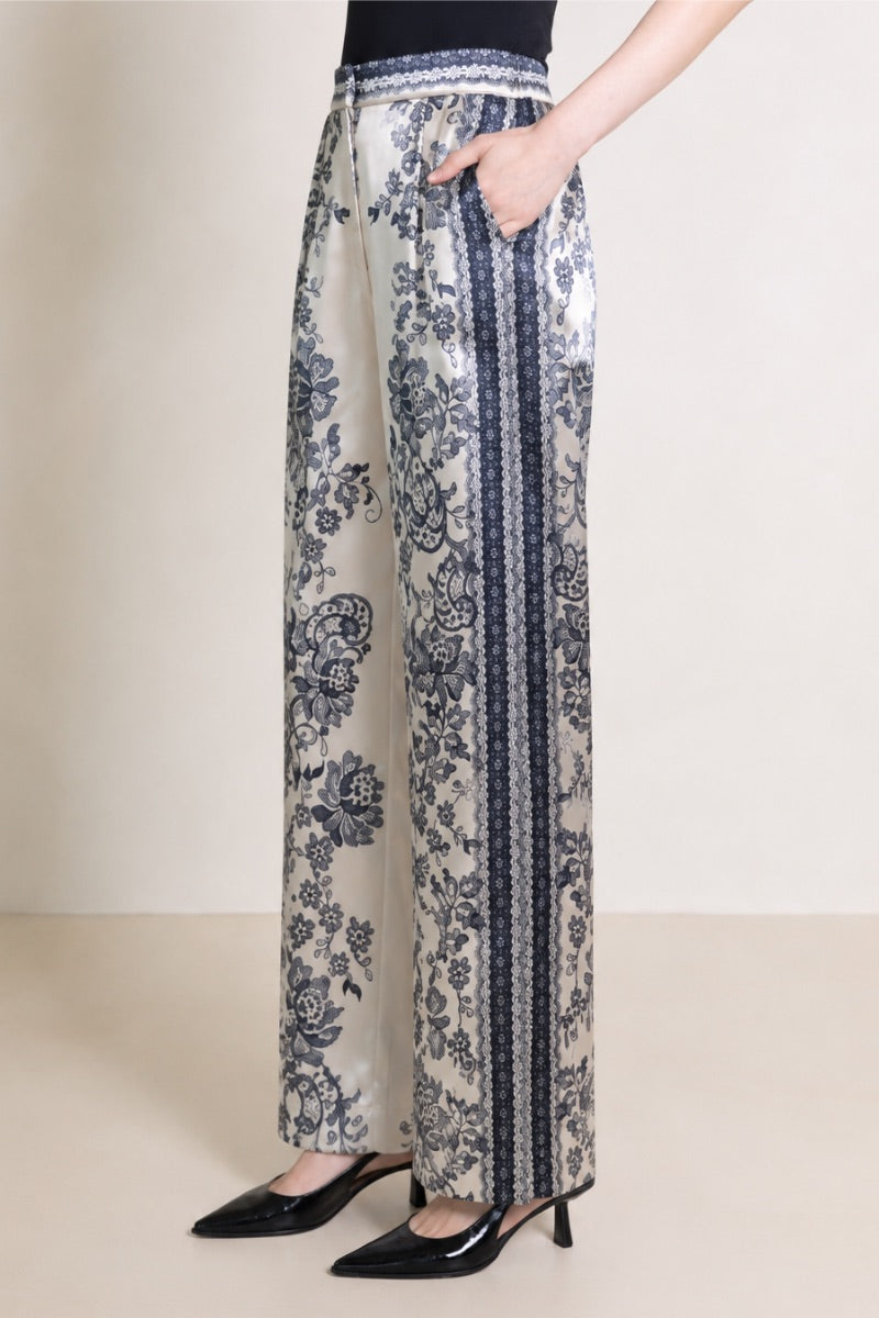 Raishma Jemma Gold Trousers, stylish pants with a sleek fit, featuring a vibrant gold color and modern design.