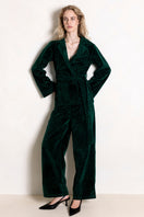 Raishma Viana green loungewear jacket with relaxed fit, soft fabric, and stylish design, perfect for comfortable casual wear.