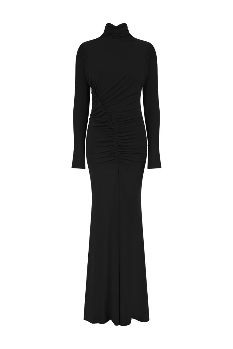 SILENE MAXI DRESS IN BLACK - CULT MIA