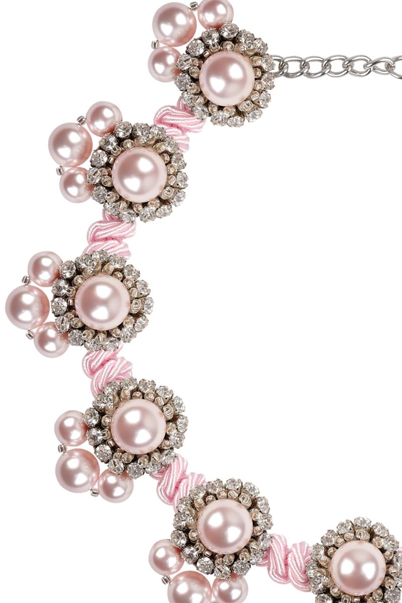 WILLOW LIGHT PINK KNOTTED CRYSTAL NECKLACE - CULT MIA