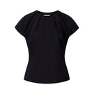 Black full-blown top by Leicia, featuring a stylish design with a fitted silhouette and long sleeves, perfect for casual wear.