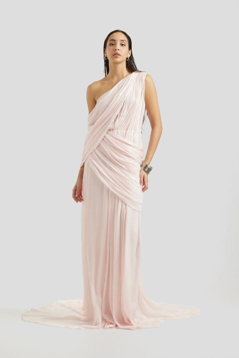 MELLINA MAXI DRESS IN BABY PINK - CULT MIA