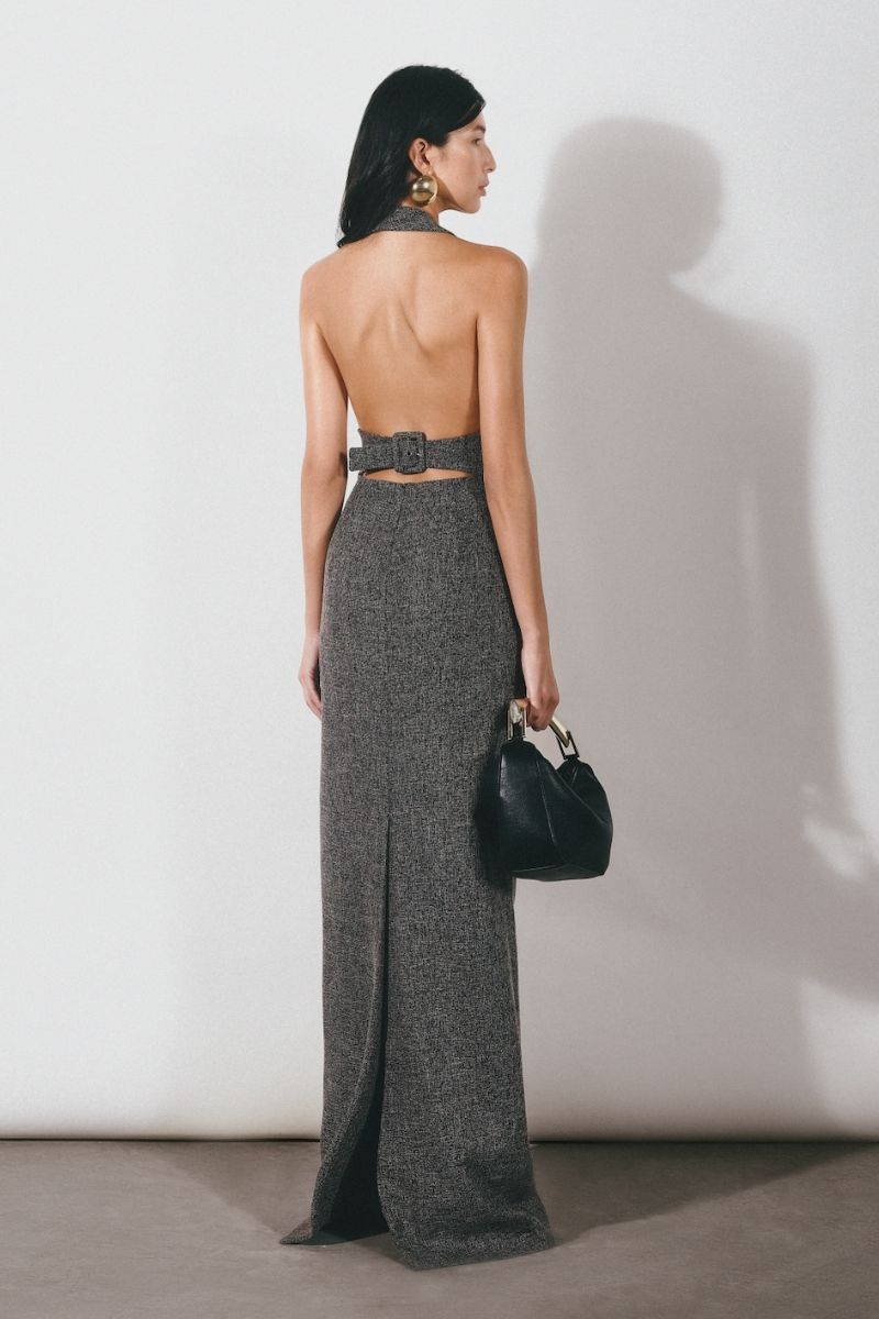 GRAY LONG VEST AND MAXI SKIRT SET | CULT MIA | LECIA GRAY LONG VEST AND MAXI SKIRT SET | CULT MIA | LECIA