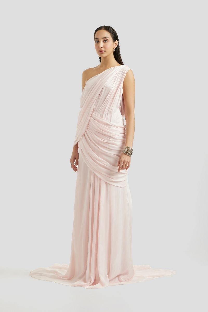 MELLINA MAXI DRESS IN BABY PINK - CULT MIA