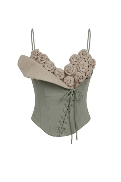 BLUE MINT CAMELLIA CORSET TOP | CULT MIA | Keira Tong