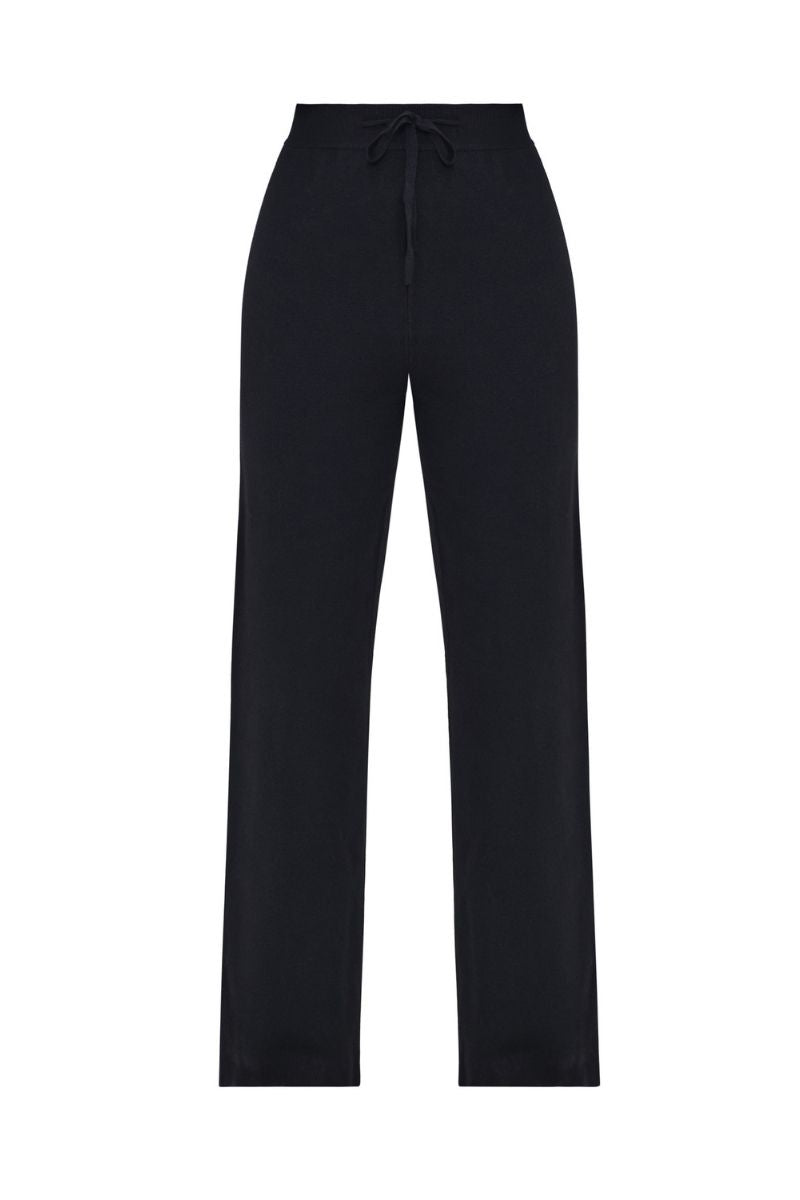 ALLY KNIT PANTS IN ONYX - CULT MIA