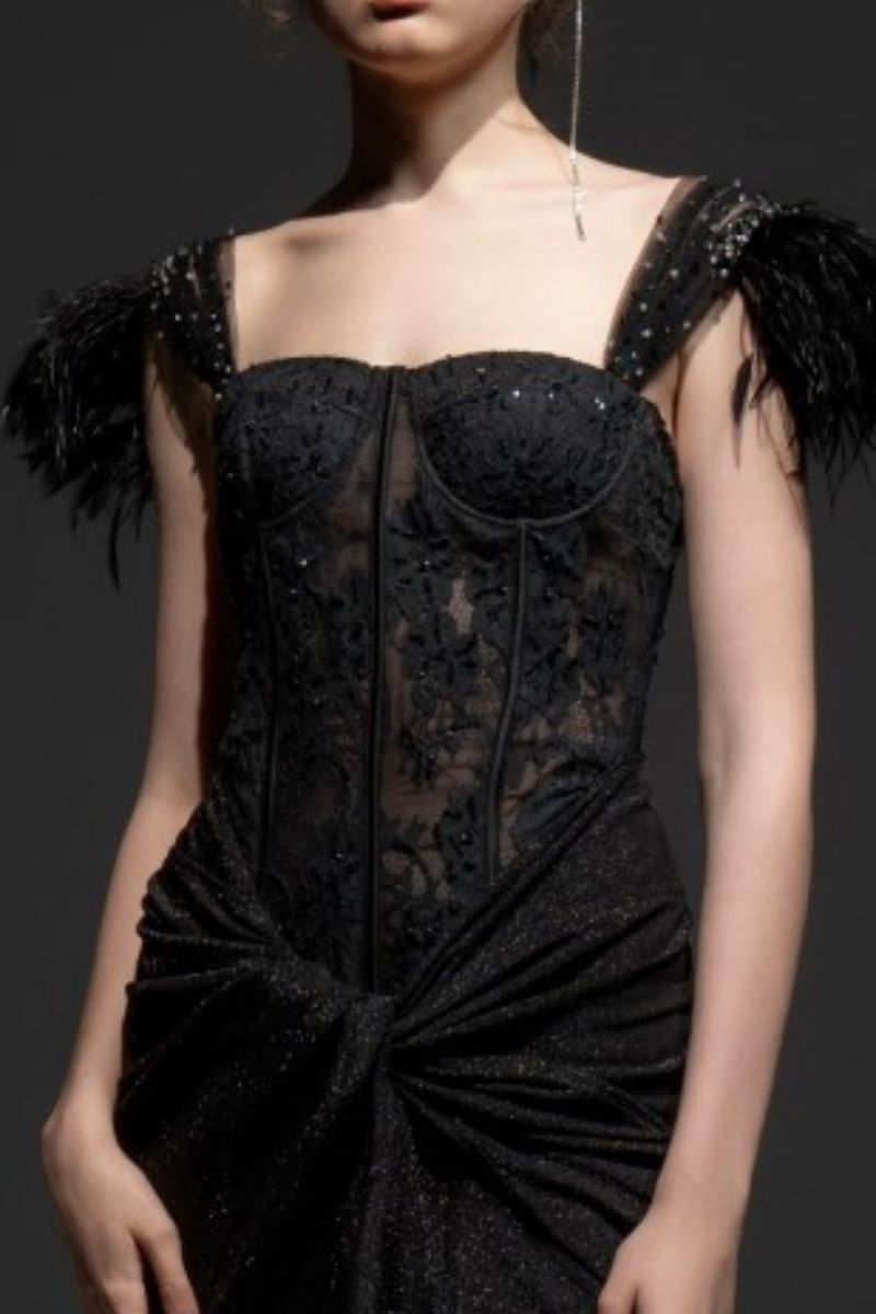 IZZY LACE CORSET MAXI DRESS - CULT MIA