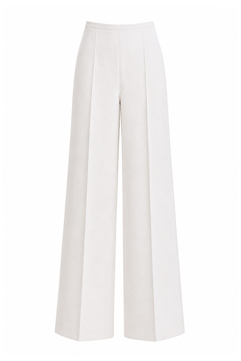 Wide-leg pants by KEIRA TONG, showing a relaxed fit with flowing fabric and stylish design.