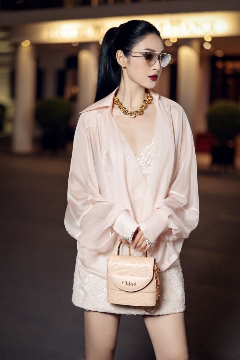 EDANA BEIGE SILK PLEATED TOP AND SKIRT SET - CULT MIA