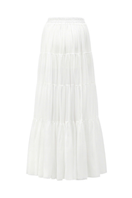 Arti Apparel VIOREIN maxi skirt in flowy fabric, showcasing a full-length design with a high waist and elegant drape.