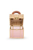 Pink Waiwai Rio Cacau Bag in top handle style with sleek design and sturdy handles, perfect for stylish everyday use.
