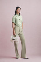 White Plan LIVIA tailored co-ords set with a fitted blazer and matching pants, styled for a polished, modern look.