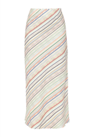 Summer Away Cefalù woven stripe maxi skirt with flowing fabric and vibrant striped pattern, perfect for summer wear.