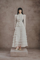 White Plan vintage lace layer set co-ords featuring intricate lace details and matching top and bottom pieces.