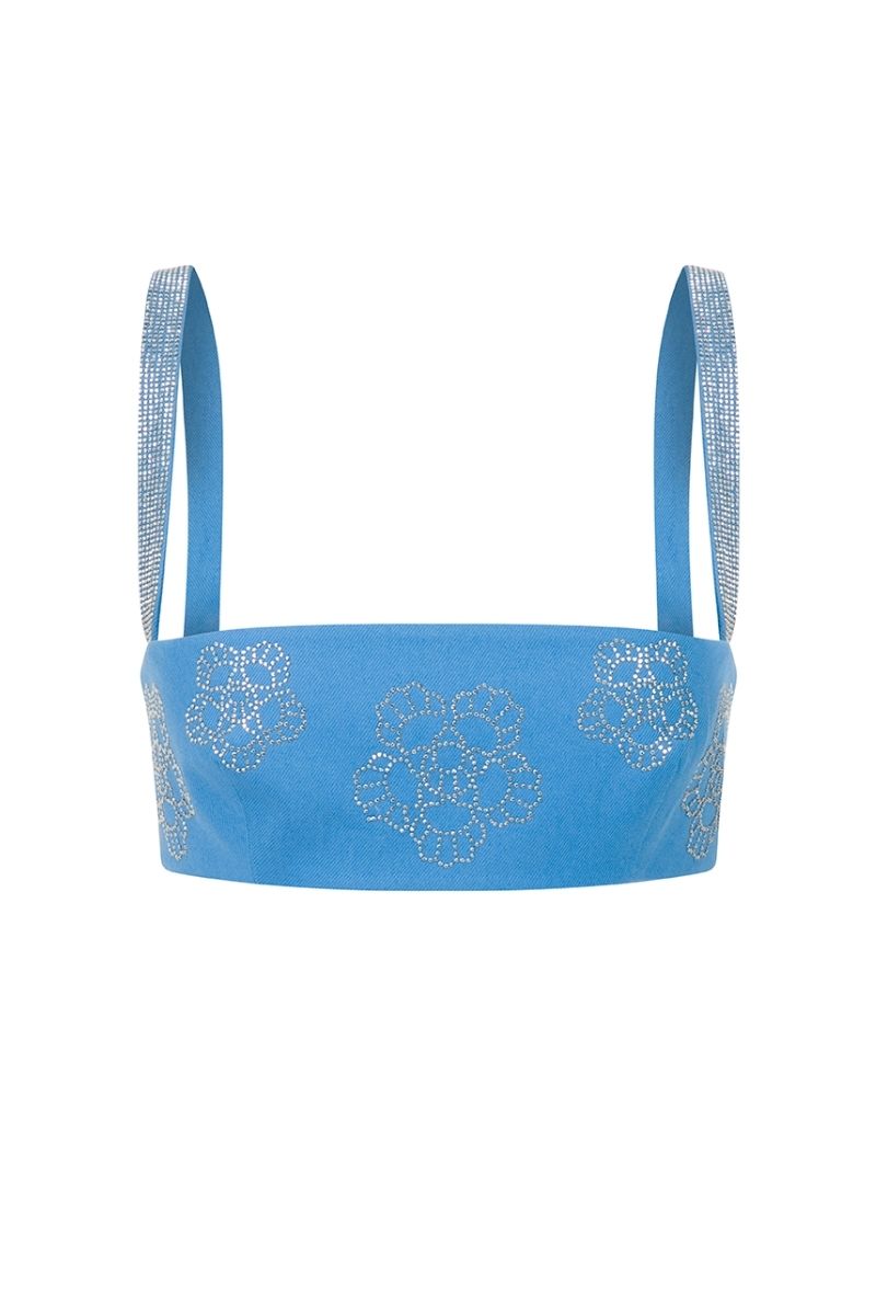 HOLLY BLUE PRINTED TOP - CULT MIA