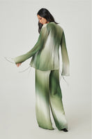 Summer Away Merlette top in sage ombre, showing a stylish sleeveless blouse with soft gradient fabric and relaxed fit.