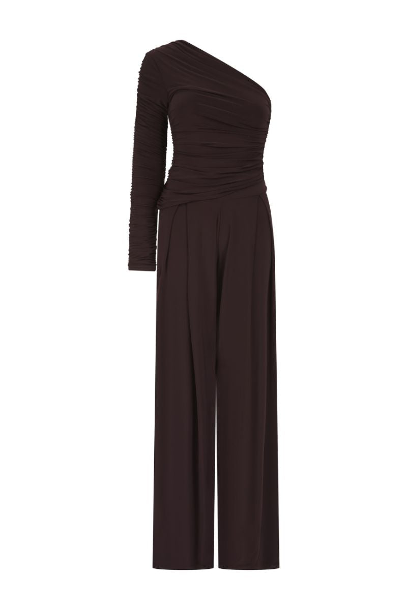 NEPETA TOP AND PANTS SET IN BROWN - CULT MIA