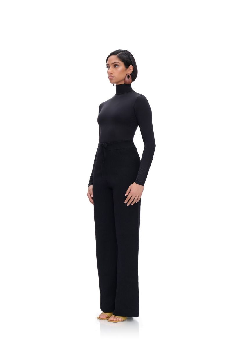 ALLY KNIT PANTS IN ONYX - CULT MIA