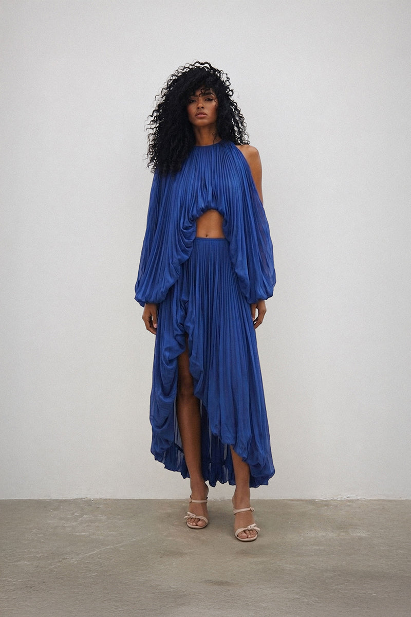 Deme by Gabriella indigo co-ord set featuring matching top and pants with stylish, comfortable fit.