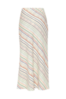 Summer Away Cefalù woven stripe maxi skirt with a flowing silhouette and vibrant striped pattern.