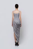 TONYY Mercury Flow midi dress featuring a flowing fabric and elegant design, perfect for stylish occasions.