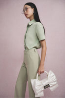 White Plan LIVIA Tailored Co-ords set featuring a fitted blazer and matching high-waisted trousers on a model.