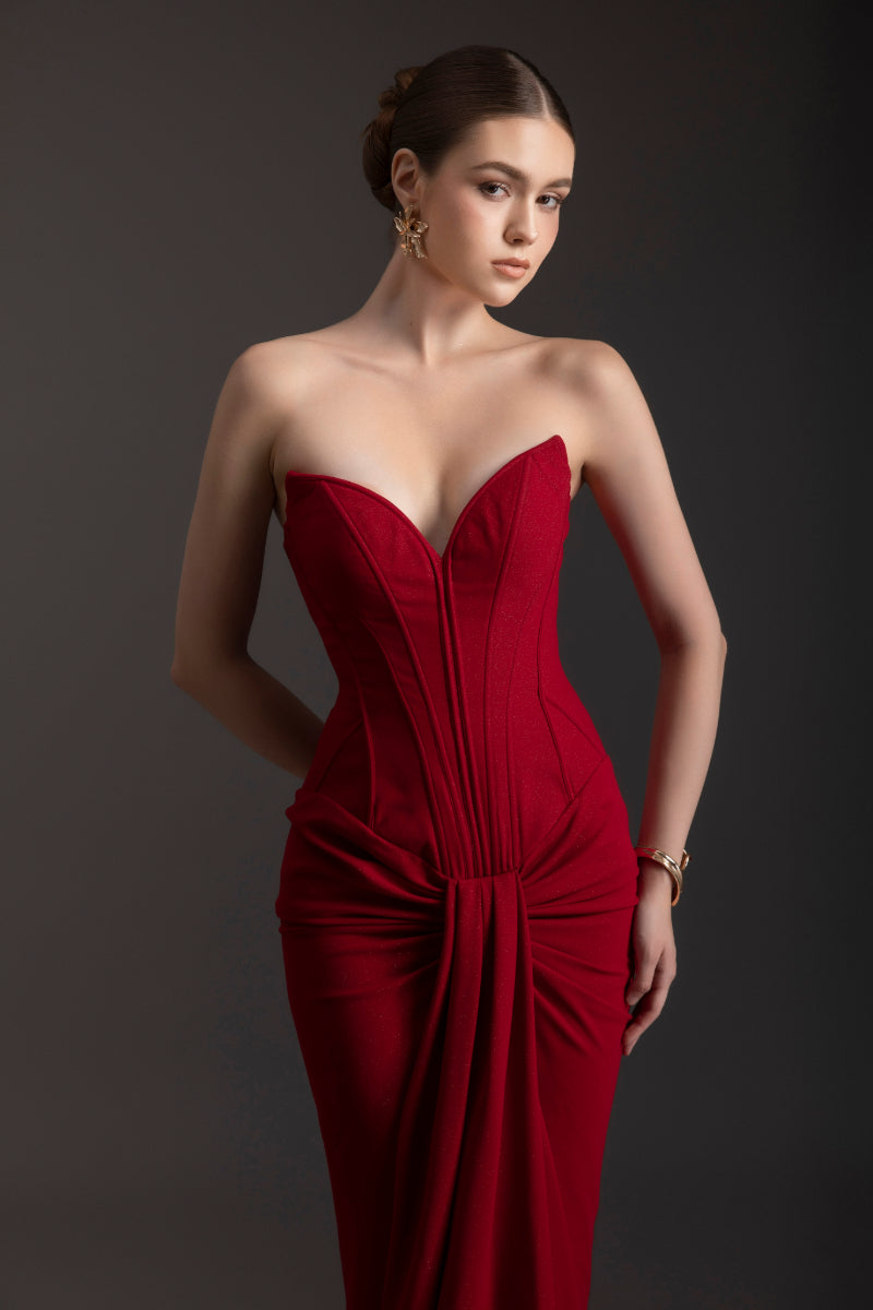 Le Thanh Hoa RUBY RAPTURE STRAPLESS GOWN | Cult Mia Le Thanh Hoa RUBY RAPTURE STRAPLESS GOWN | Cult Mia