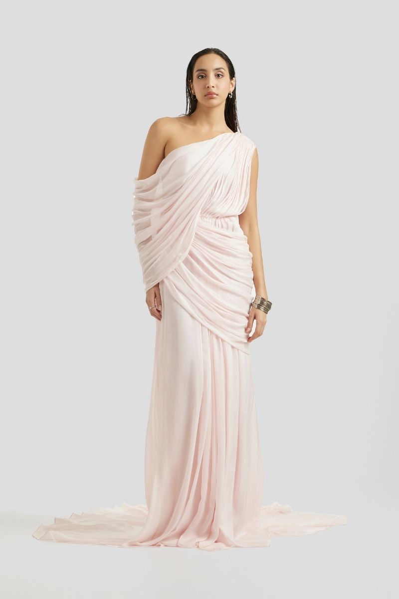 MELLINA MAXI DRESS IN BABY PINK - CULT MIA