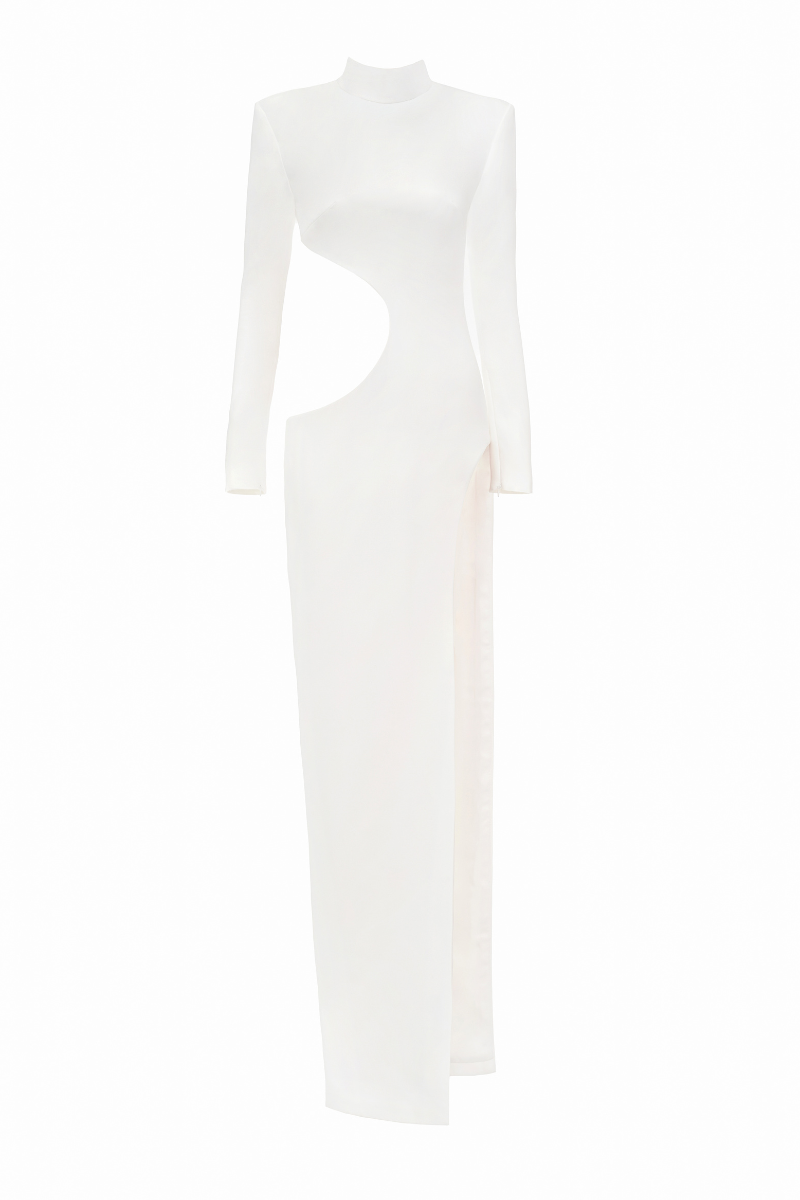 WINDING MAXI DRESS IN WHITE - CULT MIA