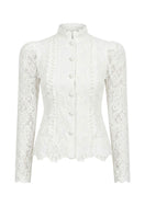 White Plan vintage lace co-ord set featuring a layered lace design, perfect for elegant and stylish occasions.