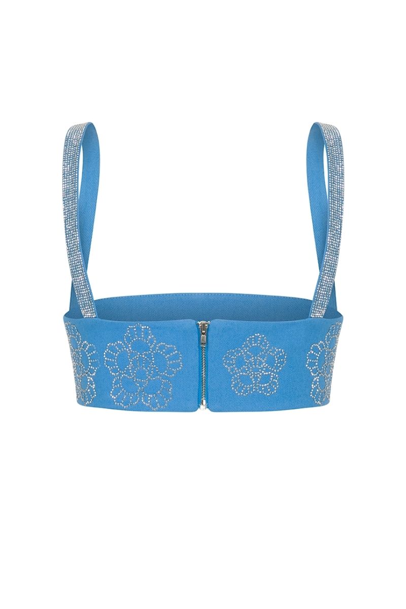 HOLLY BLUE PRINTED TOP - CULT MIA