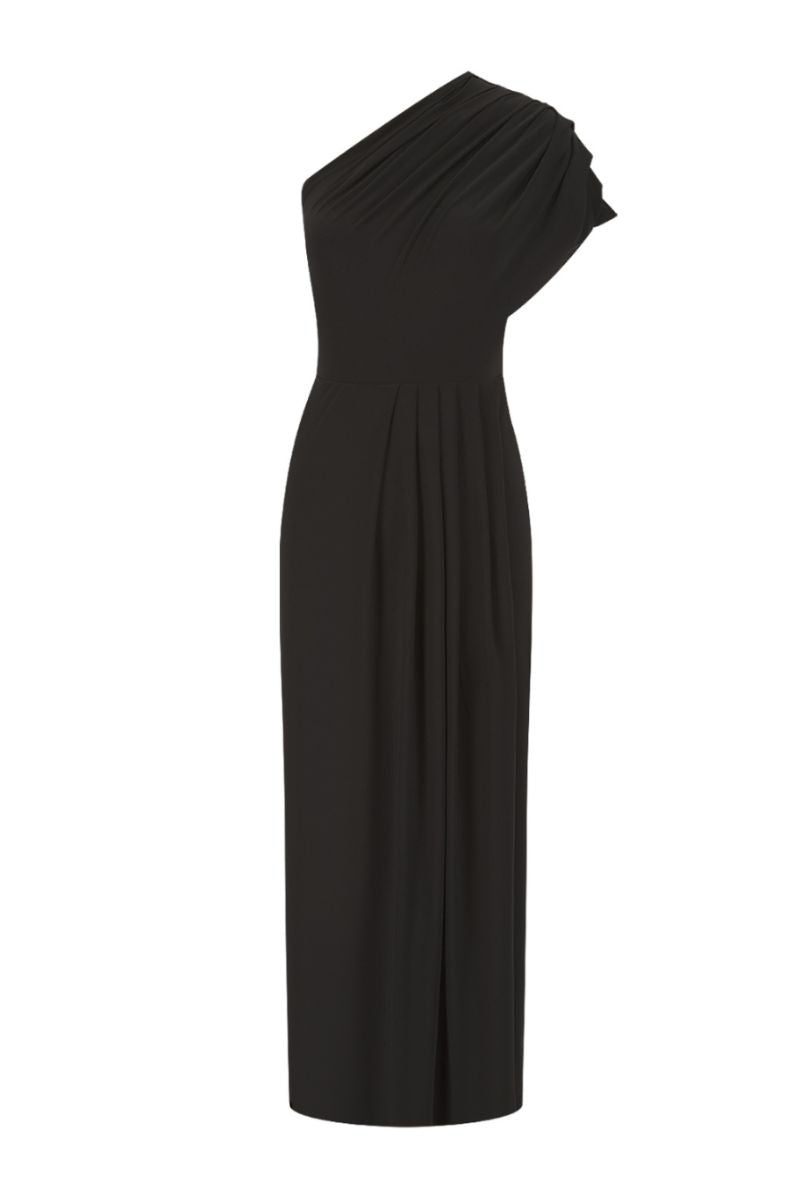 FLORA MIDI DRESS IN BLACK - CULT MIA