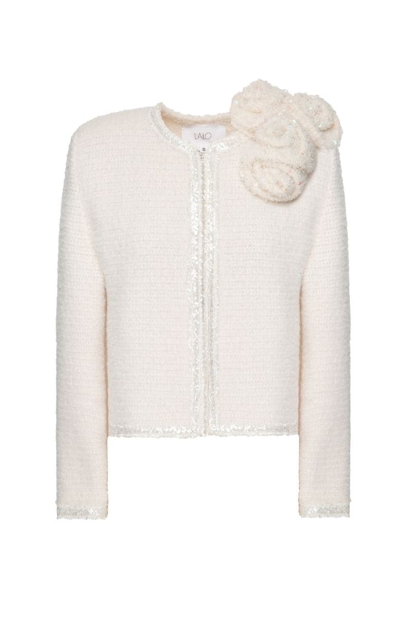 ROZANY CREAM KNITTED JACKET - CULT MIA