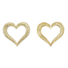 Heart-shaped earrings by Natia x Lako featuring shiny metal with a delicate heart design for stylish wear.